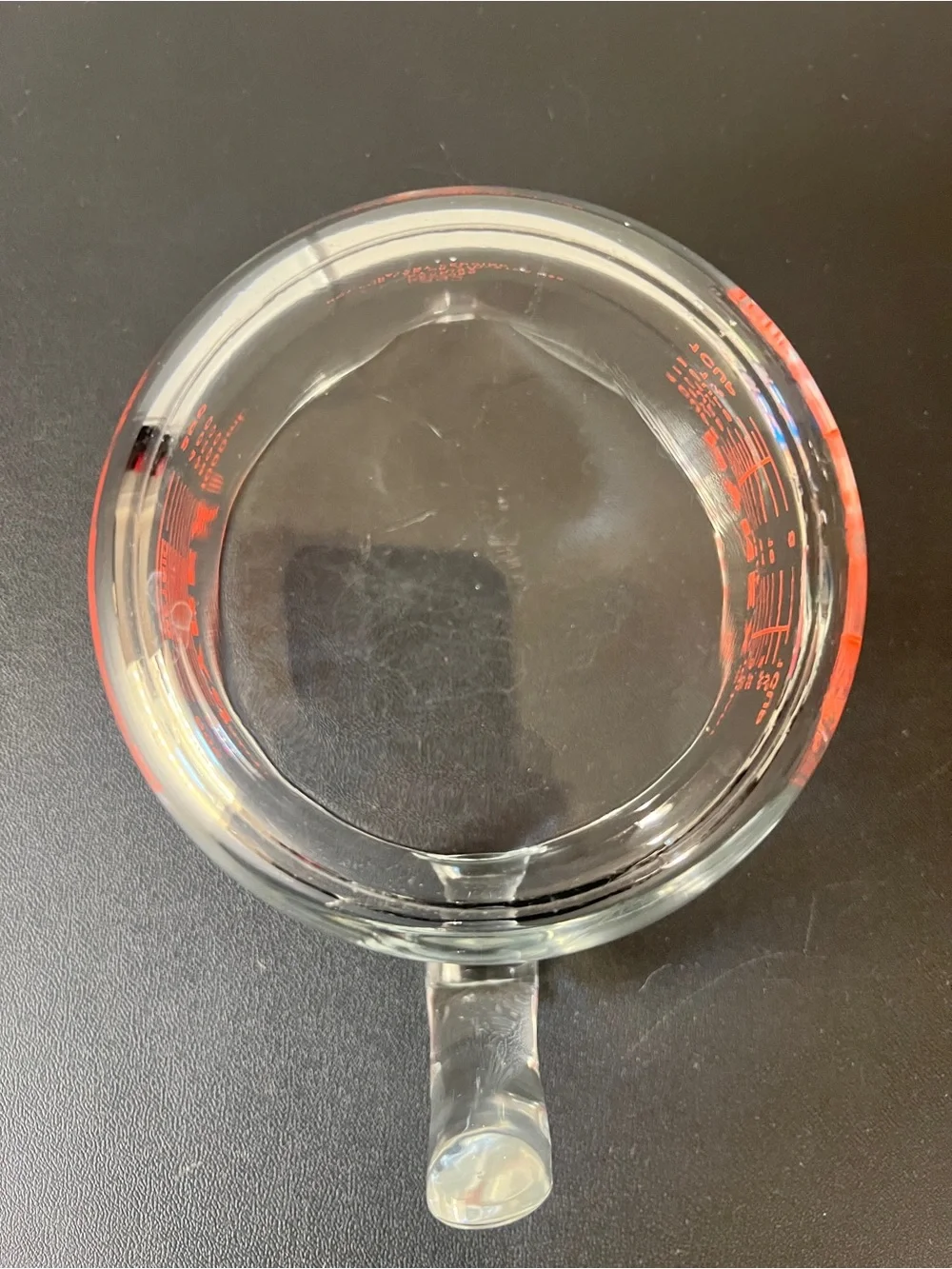 Vintage PYREX #532 HANDLE 4-Cup 1-Quart Red Lettering Glass Measuring Cup